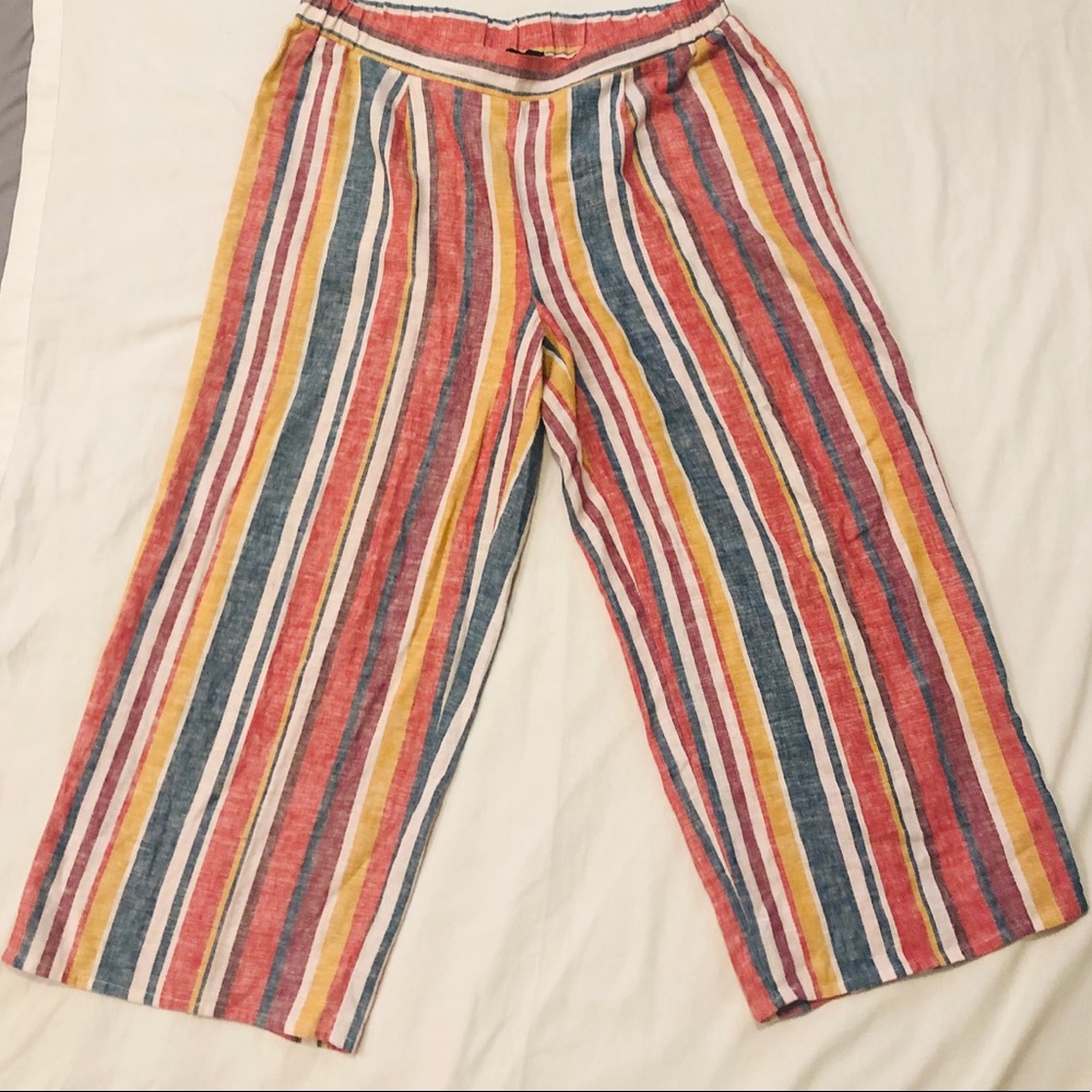 Melissa Paige Linen boho wide leg pants